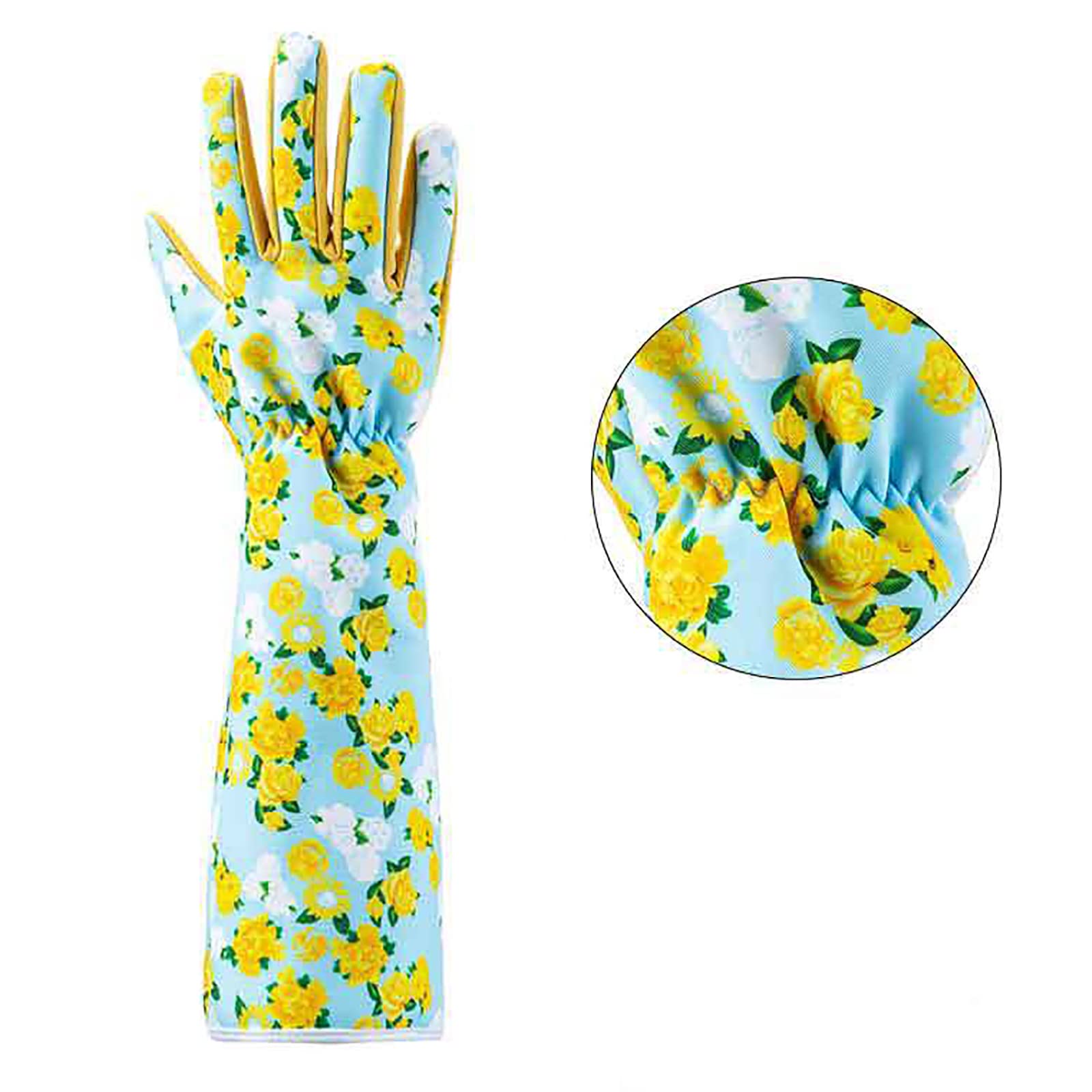 1 Paare Gartenarbeitshandschuhe Damen Lange Ärmel Stulpe Arbeitshandschuhe Multicoloured Drucken Gartenhandschuhe Rose Pruning Dornenfeste Stichfeste