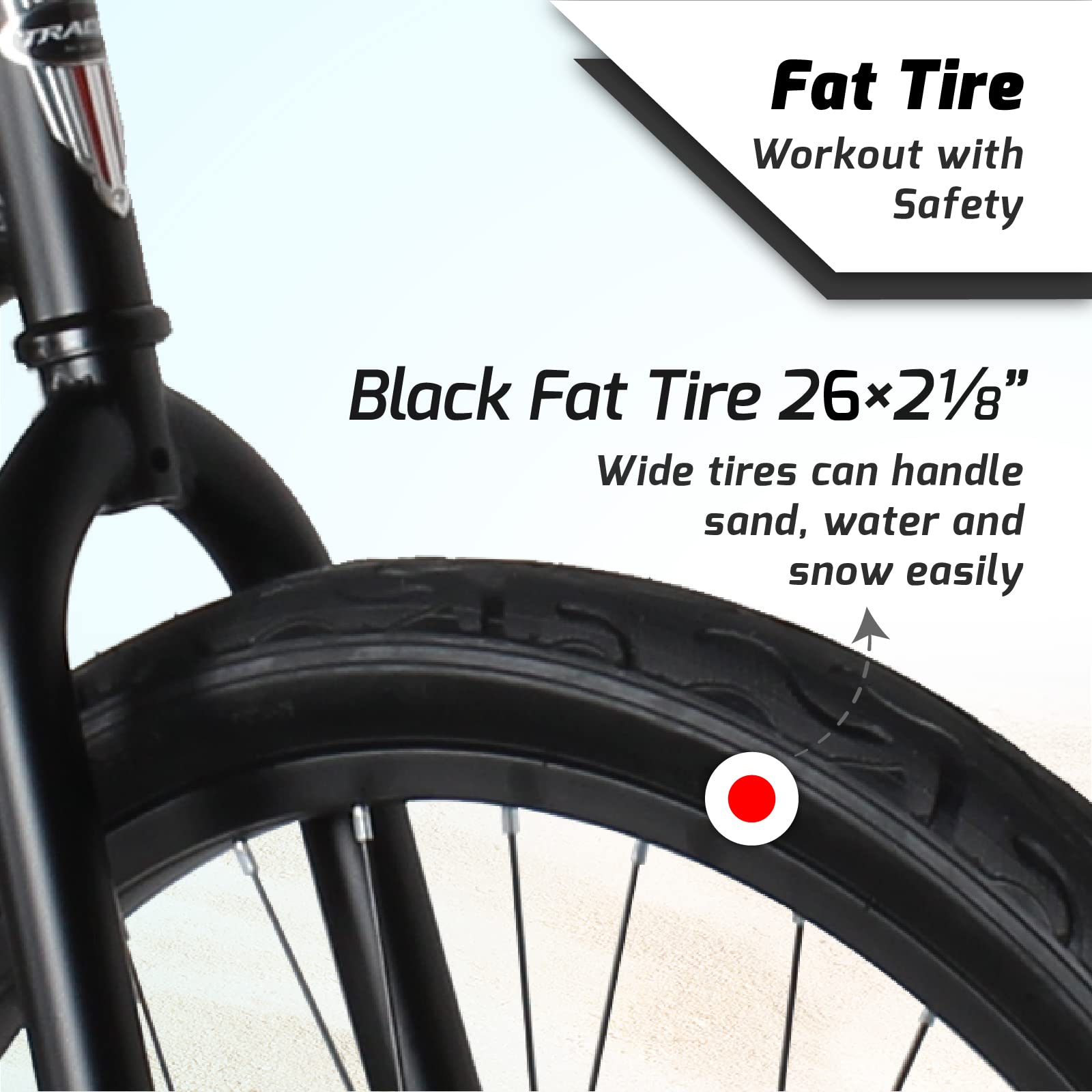 Tracer Beach Cruiser Bike for Adults, 26 Inch Wheels, Hi Ten Steel