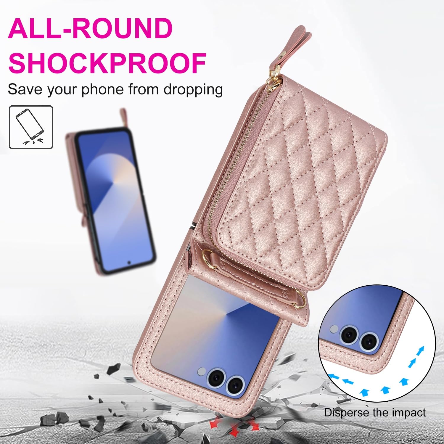 Amazon.co.jp: Sivnhu Samsung Galaxy Z Flip 6 ウォレットケース
