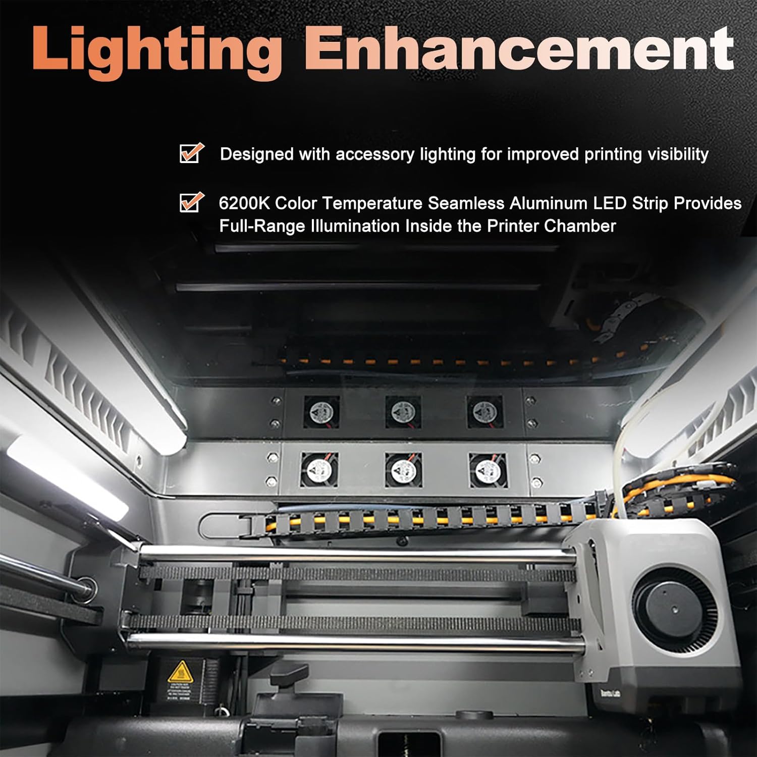 3D Printer Riser Stand for Bambu Lab, Integrated Mounting, Precise Fit, Light Enhancement & Anti-Friction Design, Cooling Stand for 3D Printers, Suitable for P2S, P2SC, P1P, P1S, and X1C Models