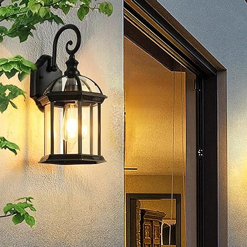 Miniatura 8 de Lámpara de pared para exteriores, lámpara de pared de aluminio fundido a presión, linterna exterior de casa, impermeable, iluminación exterior para