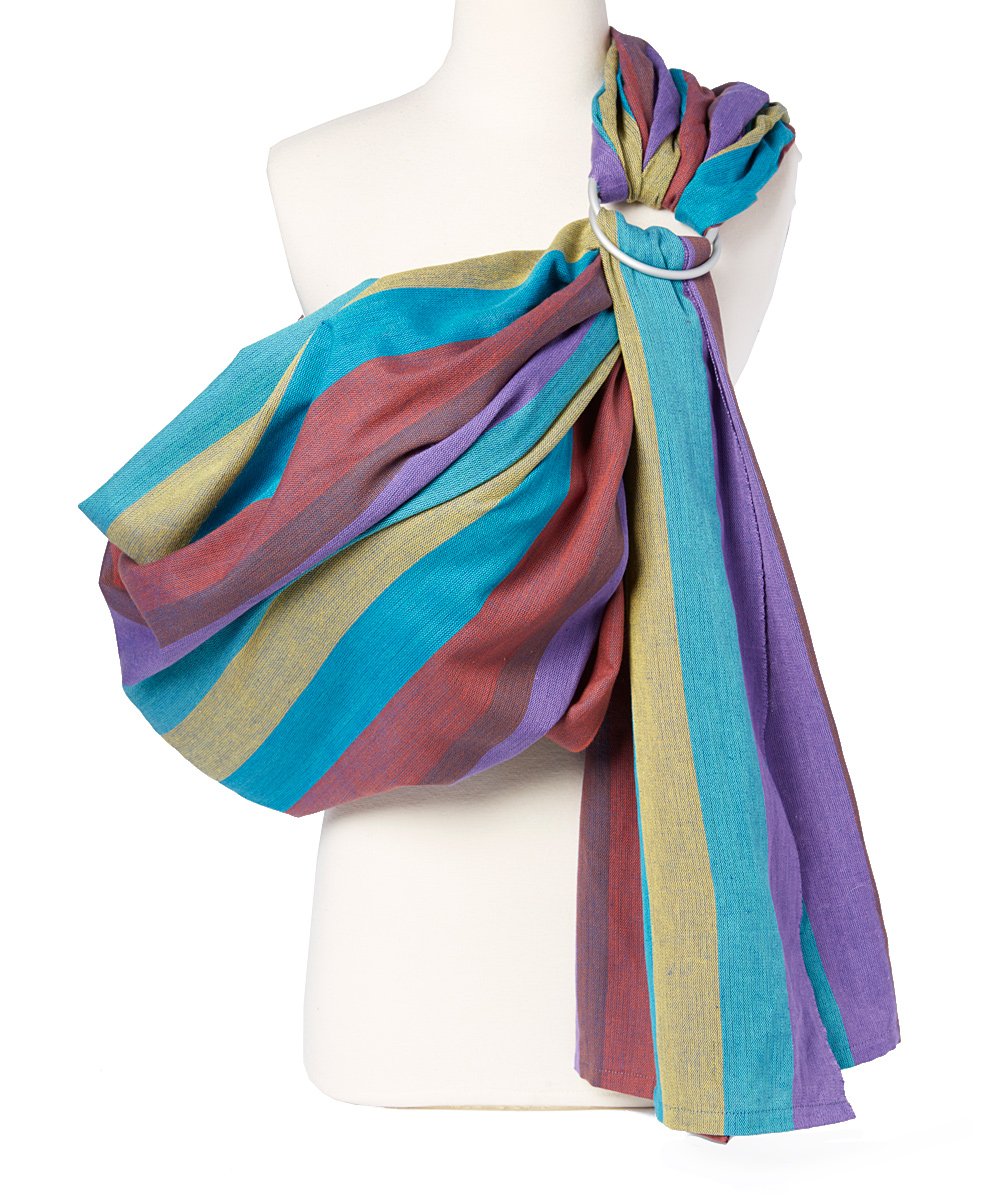 Hip Baby Wrap - Adjustable Baby Ring Sling & Infant Wrap Carrier for Newborns & Toddlers - Soft Cotton Baby Wrap for Babywearing - for Nursing and Infant Shower Gifts, 8-35 lbs - Rainbow