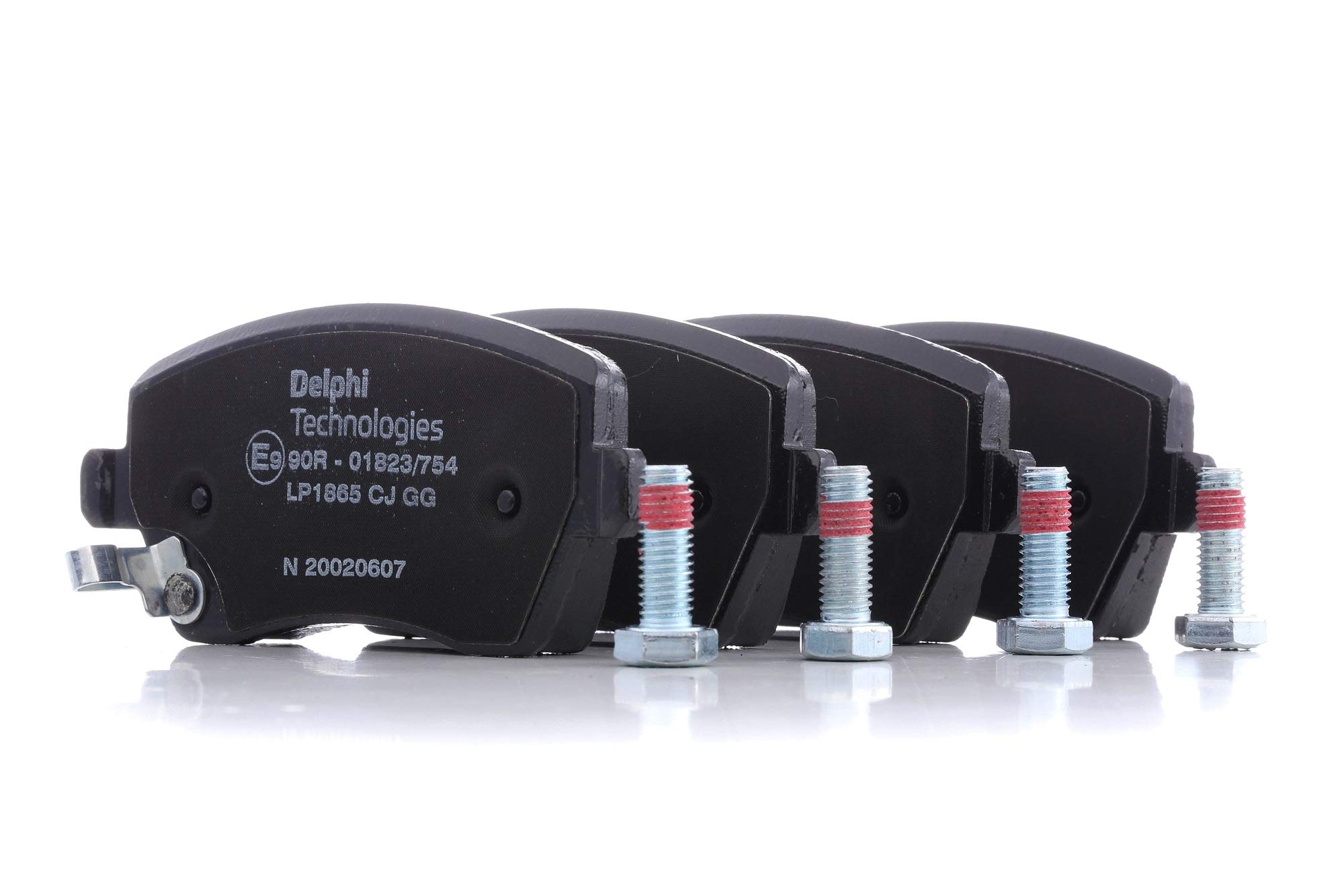 DELPHI Plaquettes de freins Avant avec indicateur d'usure avec accessoires LP1865 Compatible avec OPEL Agila B H08, RENAULT Clio III 3/​5 portes BR0/​1, CR0/​1 Clio IV 3/​5 portes BH Captur J5, H5