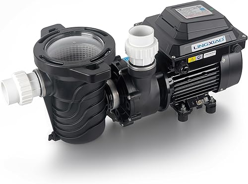 Bomba de piscina de velocidad variable sobre el suelo 1HP, 115 V Energy Star Bomba de piscina sobre el suelo con cesta de filtro, 5230 GPH, bajo