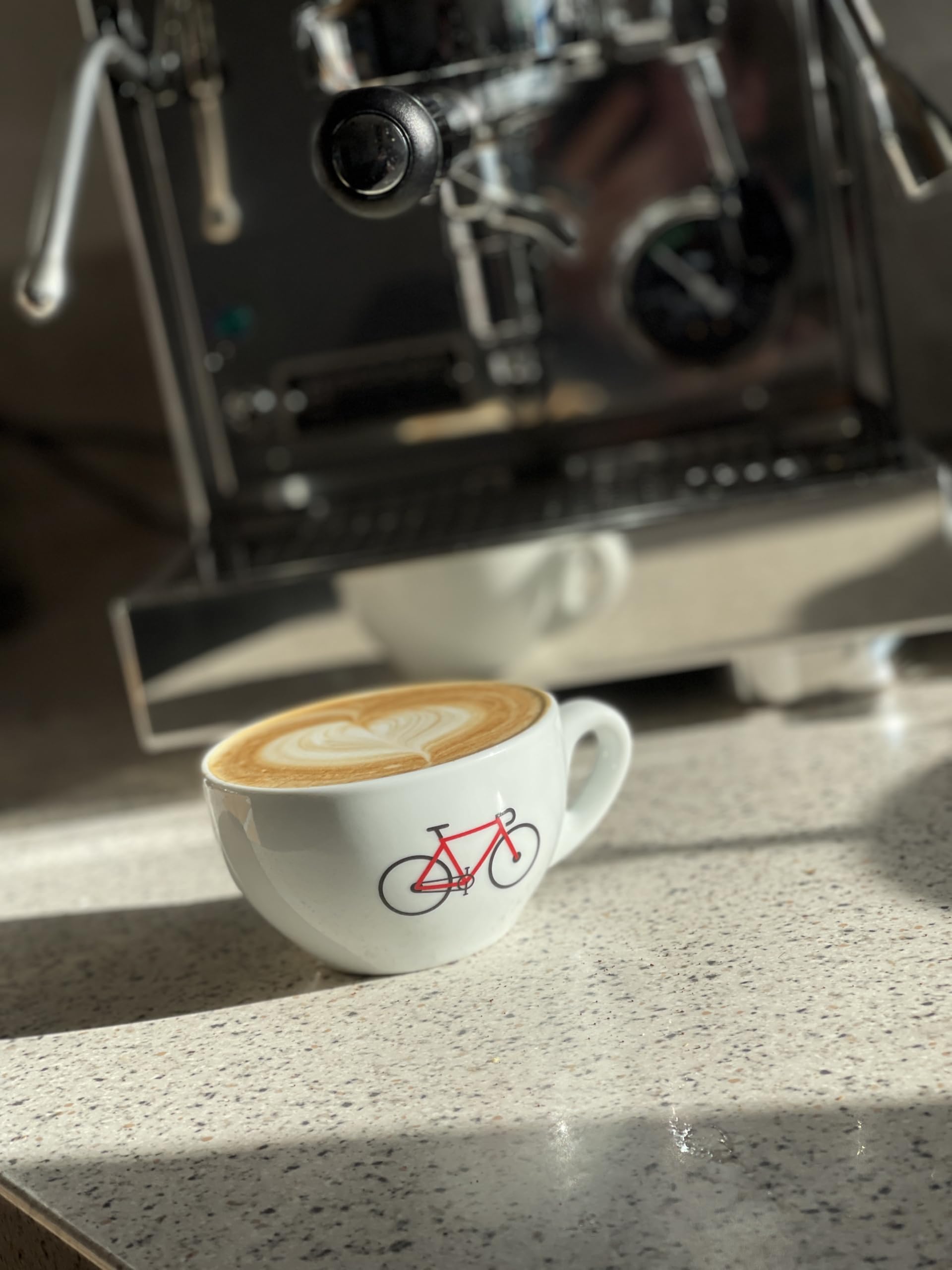 CYCLEBEAN Cappuccino-Tasse Rennrad 200 ml, Geschenk für Radfahrer Küche, Haushalt & Wohnen