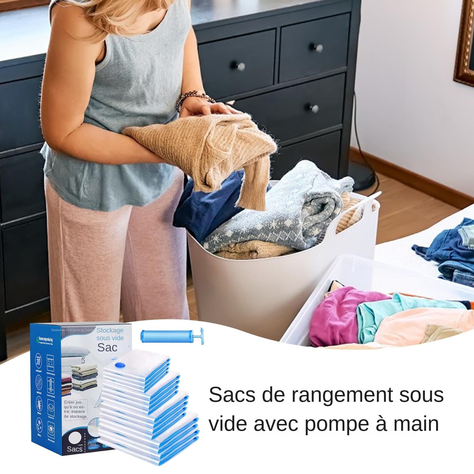 Bolsas al vacío para ropa - 20X Bolsas de almacenamiento de