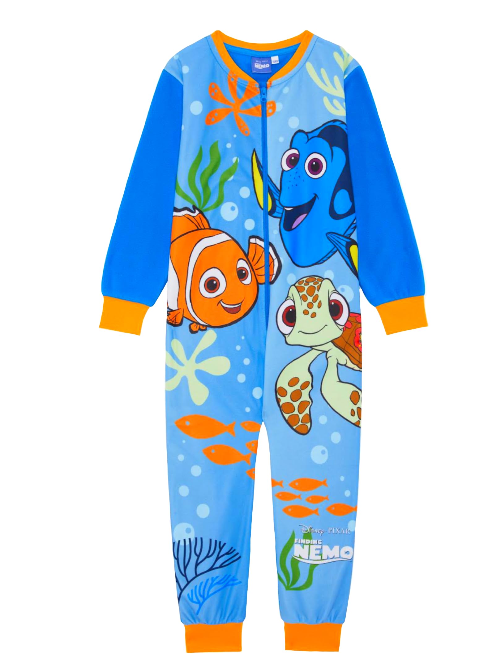 Disney Finding Nemo Official Boys or Girls Unisex Onesie, Sleepsuit, All in One Pyjamas Featuring Nemo, Dory and Crush, Blue, Age 18-24 Months