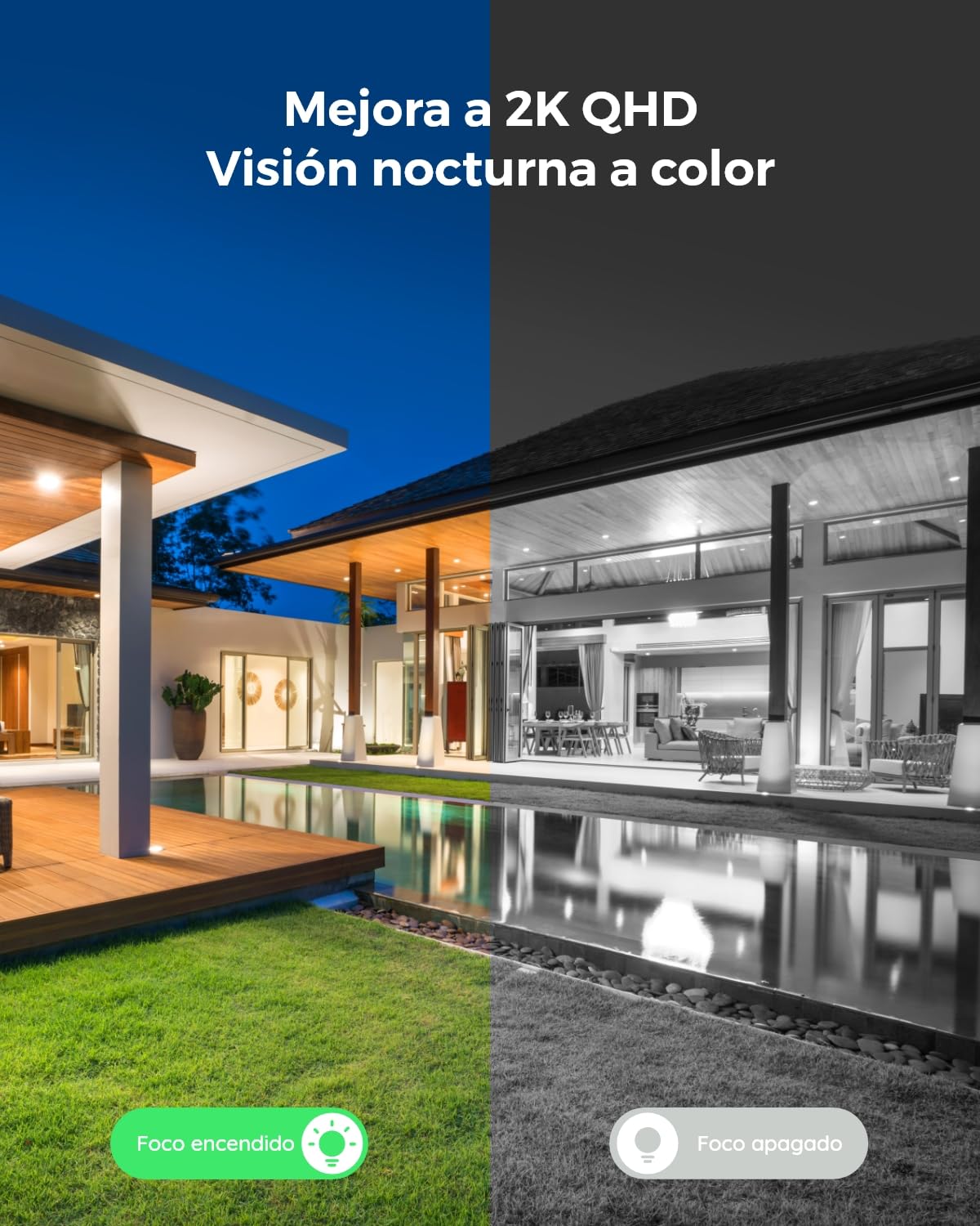 Reolink Cámara Vigilancia Exterior 4MP con Foco, Detección IA, Plug-in | Cámara WiFi Exterior, WiFi 2,4/5GHz, Detección Personas/Vehículos/Animales, Alertas Instantáneas, Audio 2 Vías, Lumus Negro