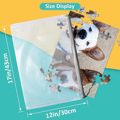 Miniatura 8 de YOPCDJ 12 bolsas de malla con cremallera, bolsa de rompecabezas A4 para organizar bolsa de almacenamiento, bolsas de archivos para oficina, juegos