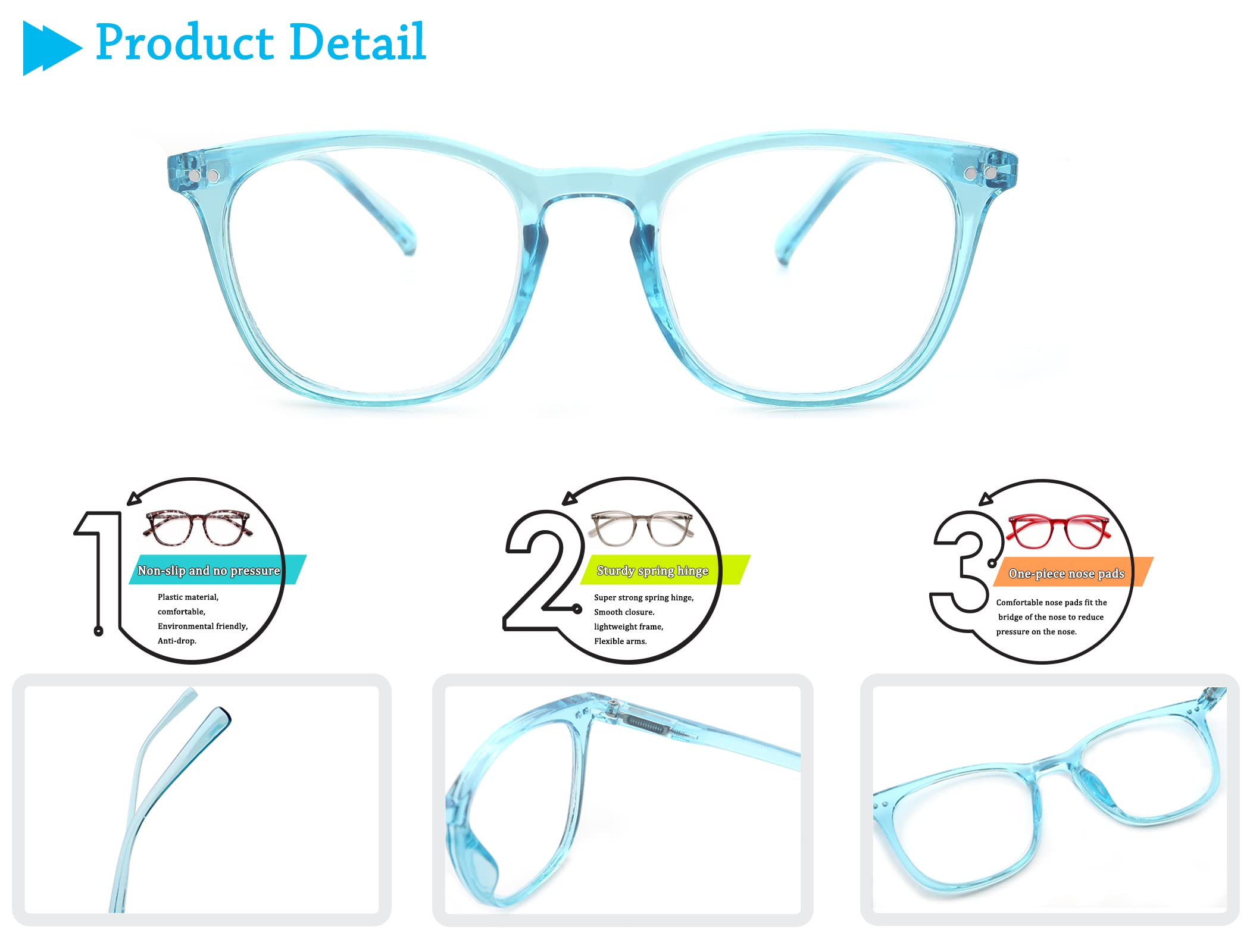 Amazon.com: HAPJOYS Reading Glasses +1.50 Womens Lightweight 