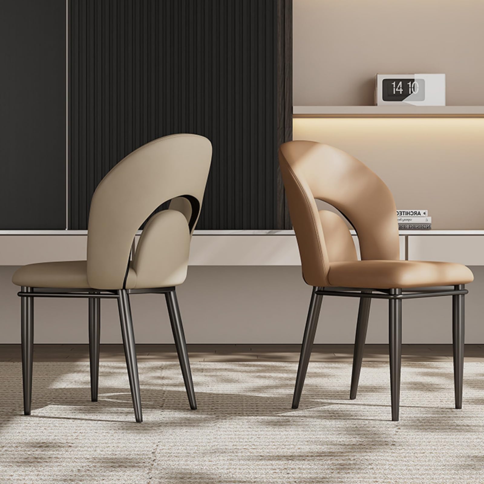 Amazon｜ダイニングチェア 椅子 PUレザーで ダイニングチェア 人間工学