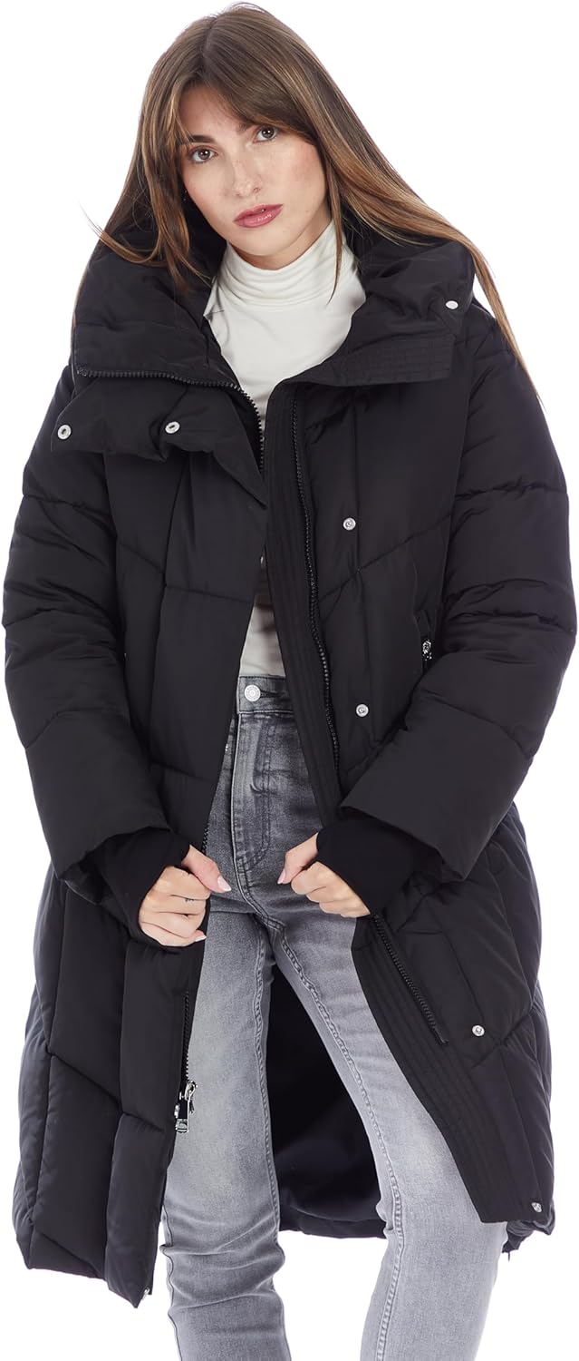 Nine West Women's Nine West 40-inch Mid-length Puffer Women’s Coat