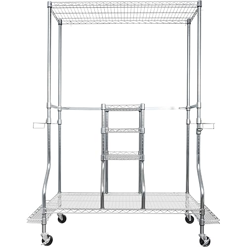 SafeRacks Golf Equipment Organizer Rack, Golf Bag Storage Rack for Garage, Fits 2 XL Bags & Accessories - Standard and Deluxe