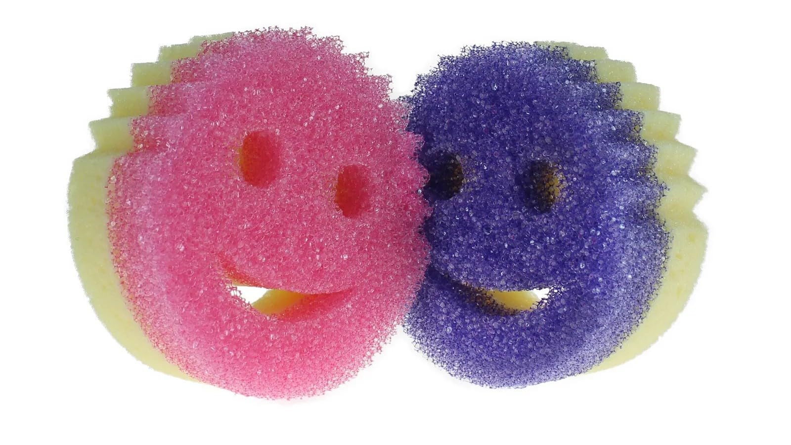 Scrubb Daddy Scrubb Mommy - Esponja abrasiva de cocina de doble cara, FlexTexture, cara sonriente, colores surtidos, 3 unidades — view 2