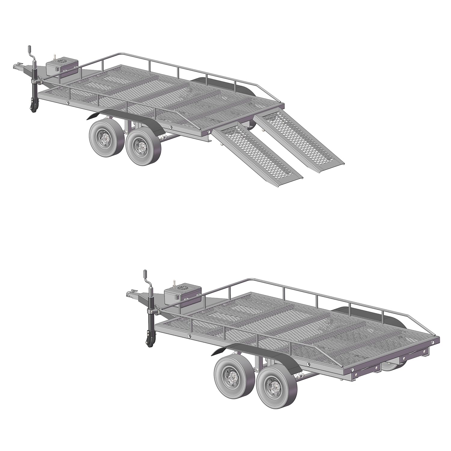 Amazon.com: TCRC Heavy Duty Truck Trailer for 1/10 RC Crawler Car
