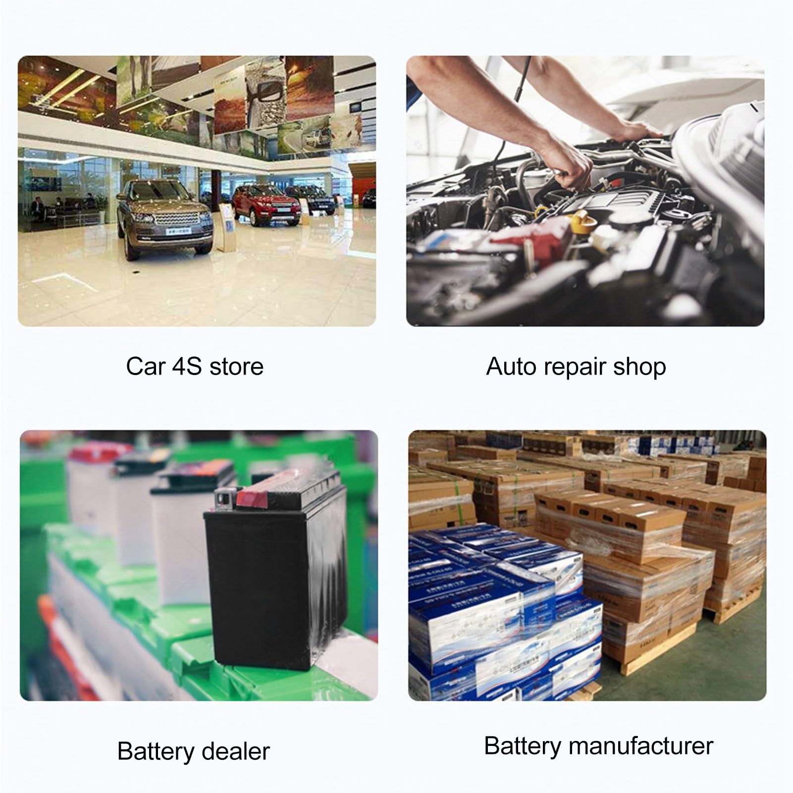 Brrnoo Probador de Batería de Coche Multifuncional de 12V y 24V con Impresora Integrada para Pruebas de Capacidad de Carga Interna y de Voltaje