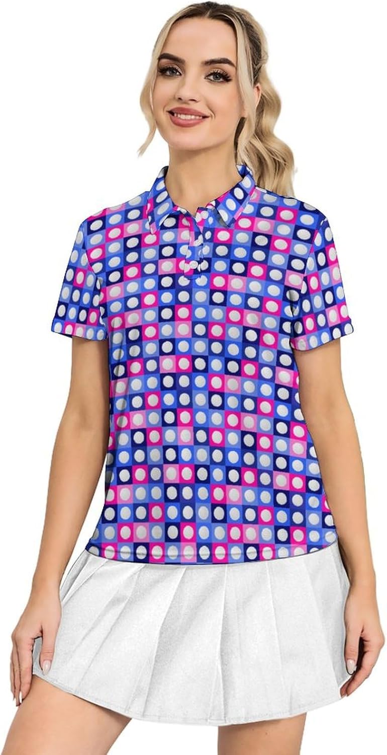 Women's Polo Shirt Quick Dry Golf Short Sleeve Shirts Moisture Wicking Polo Shirts Sports Tennis Shirt