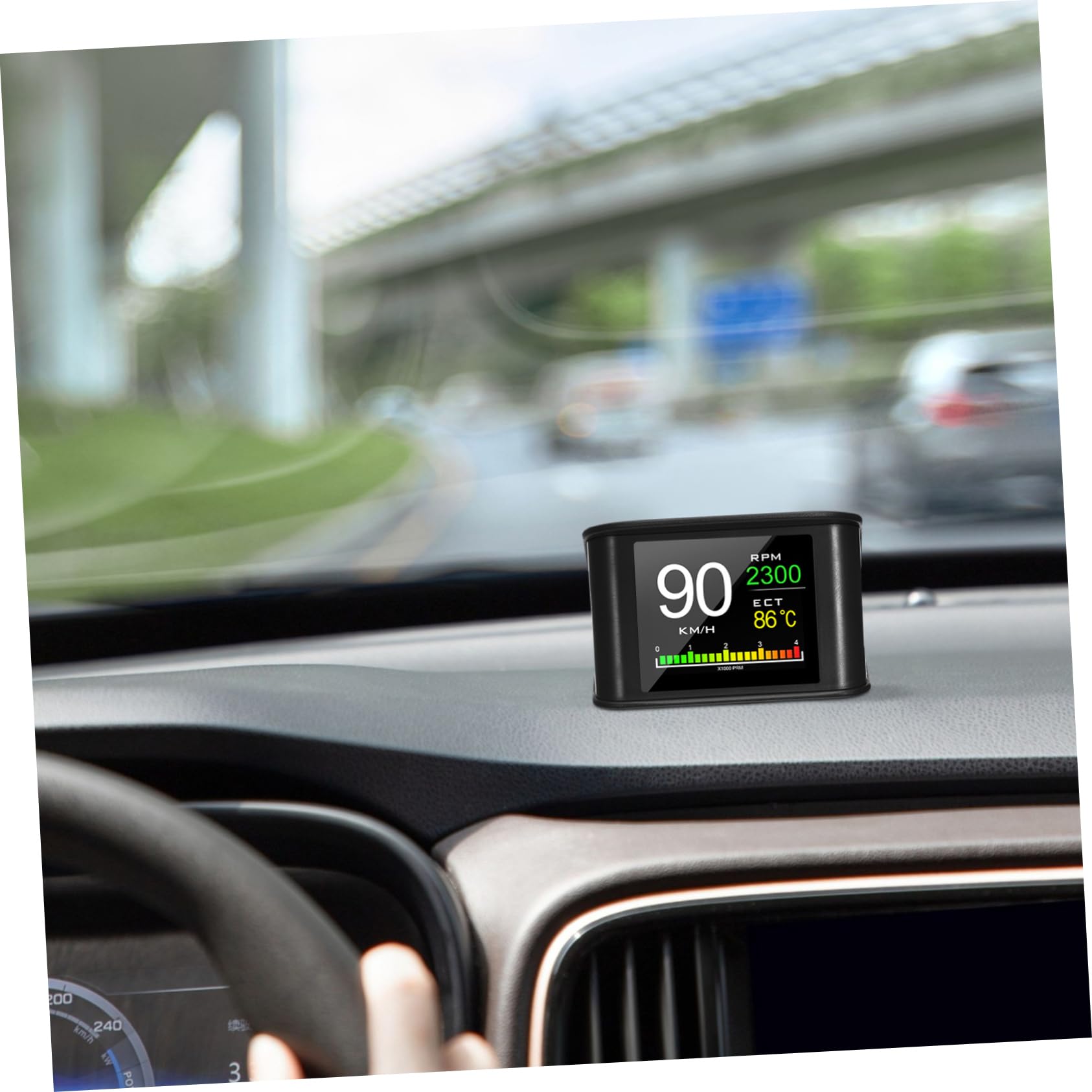 Display Hud per Auto Portatile in Abs e PC per Guida