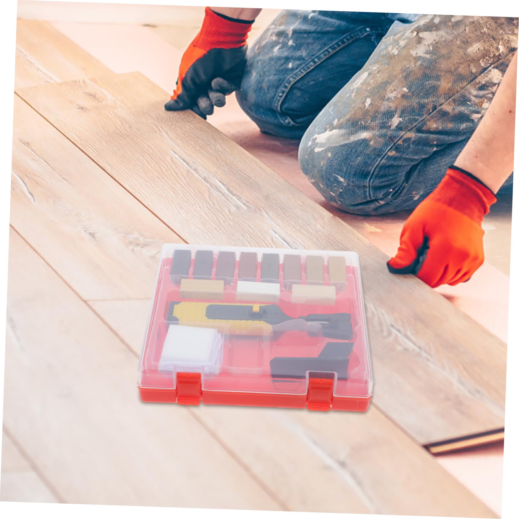 Kit De Reparación De Pisos De Madera Juego Completo Para Reparar Astillas Rayones En Muebles Cera Para Pisos De Madera Dura