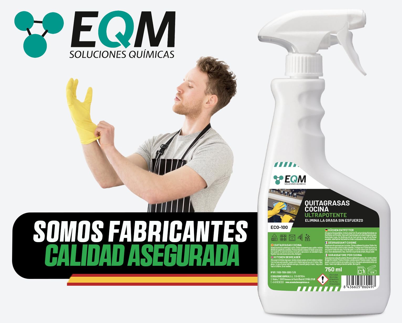 EQM ECO-100 Desengrasante Concentrado 750 ML