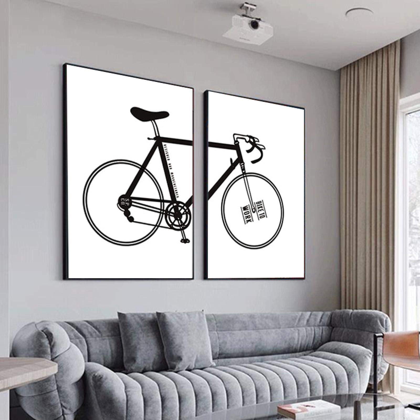 Vélo toile peinture affiches et gravures pour mur de chambre enfant 40x60cm - 8