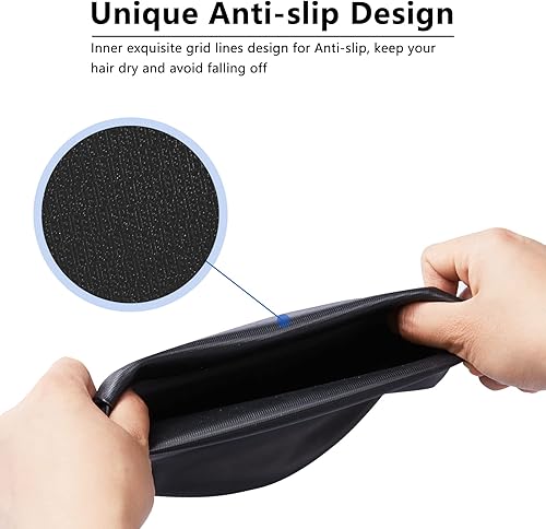 Miniatura 5 de Aegend Paquete de 2 gorras de natación para niños de 4 a 12 años, gorra de natación de silicona duradera para niños y niñas, ajuste cómodo para