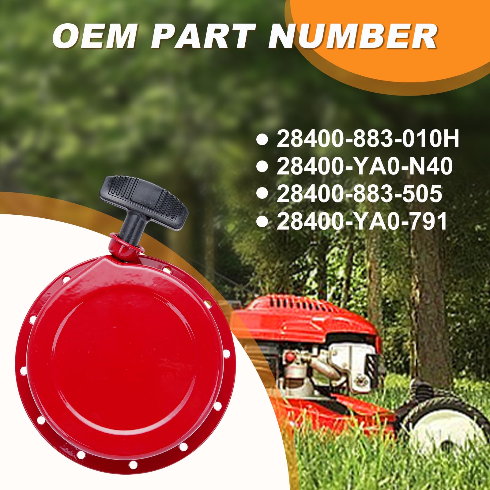 Seilzugstarter Kit für Honda G150, G200, GV200, GX110, GX140 Motoren, Generatoren, Rasenmäher, Hochdruckreiniger, Teilenummer, Ersatz für OEM 28400883040ZB