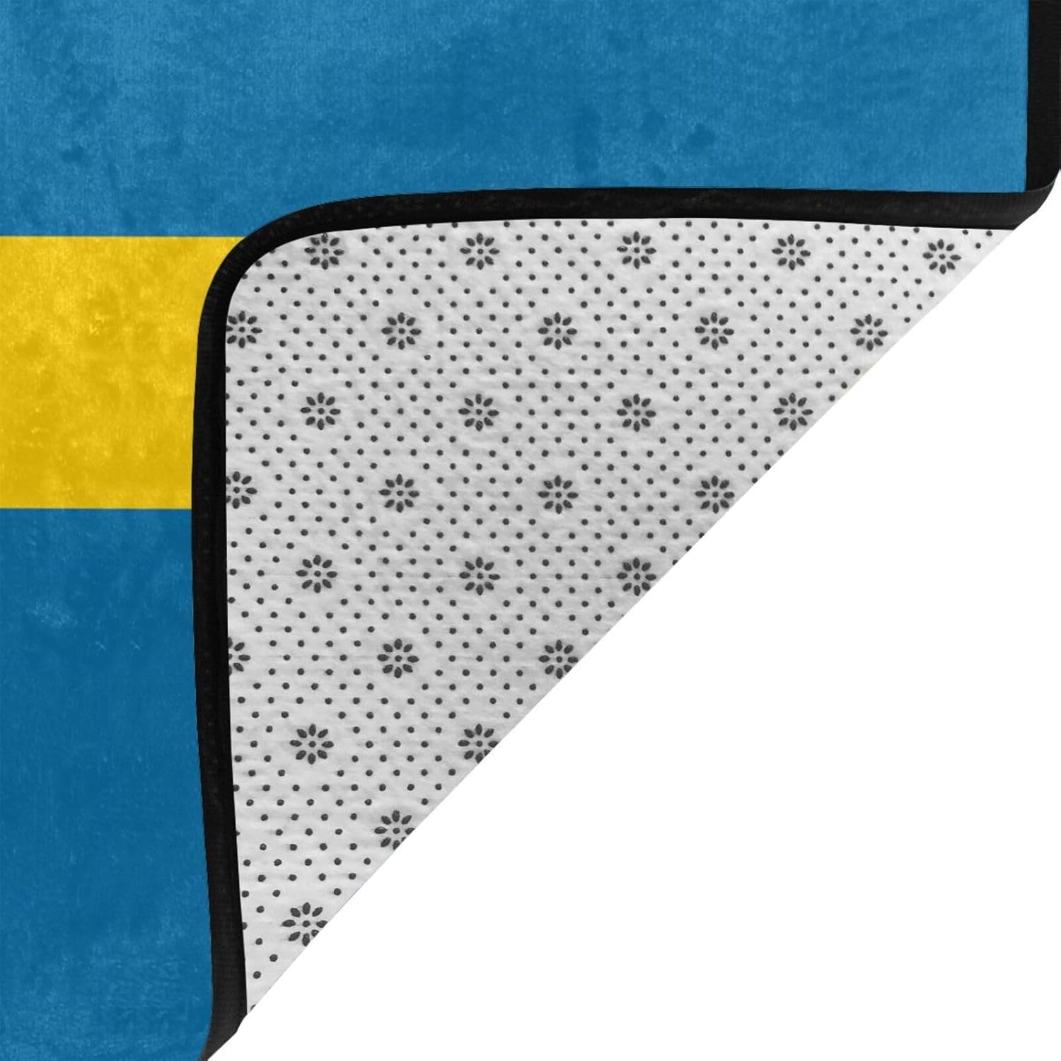 Swedish Flag Printed Anti-Slip Floor mat Carpet Rug 36"x24" for Living Room Office Coffee Table Bed Balcony
