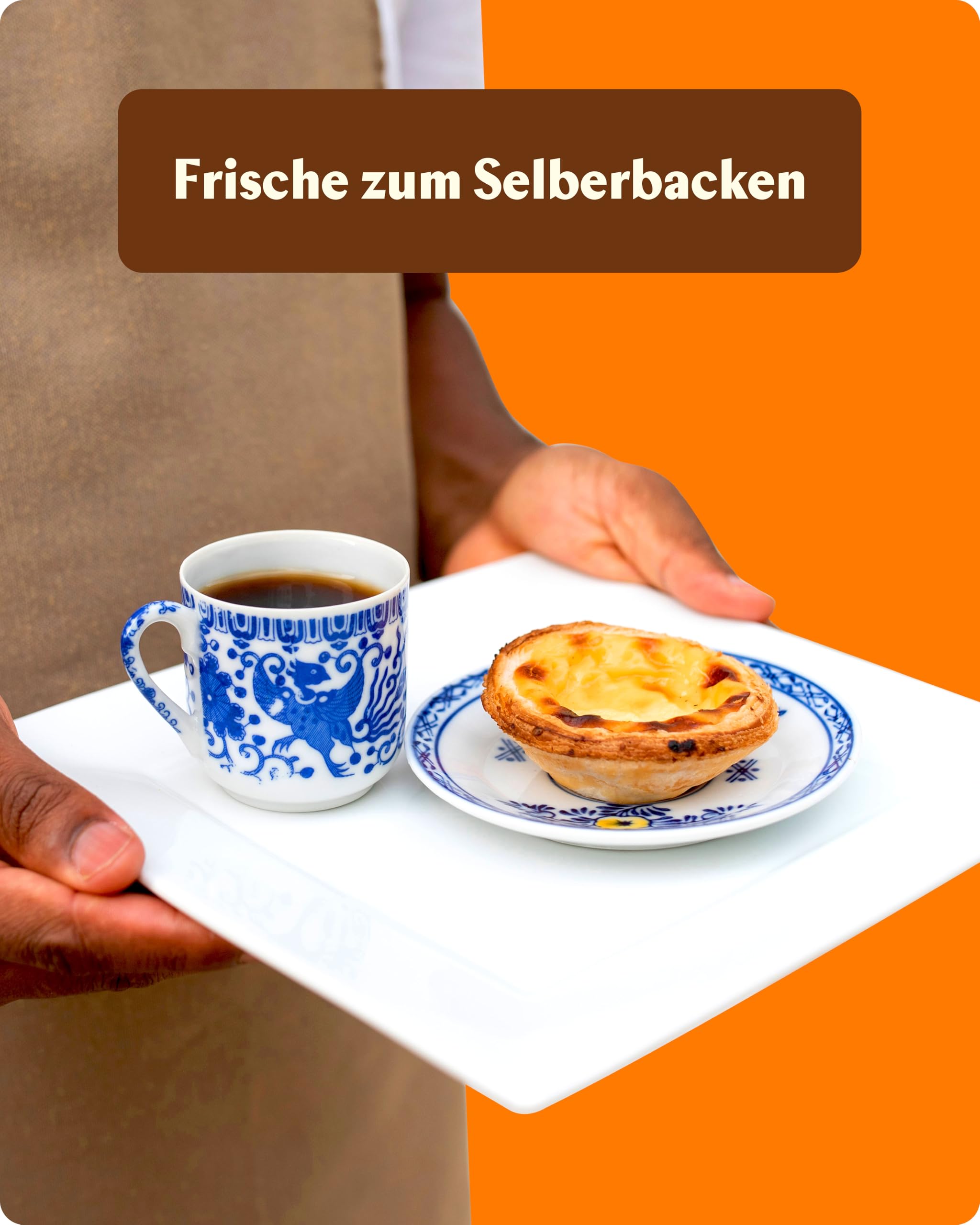 Pastel de Nata - Box mit 16 portugiesischen cremigen BlätterteigGebäckstücken - Frisch & einfach zuzubereiten Pasteis de Nata mit hausgemachter Qualität - Backwaren von Bekarei