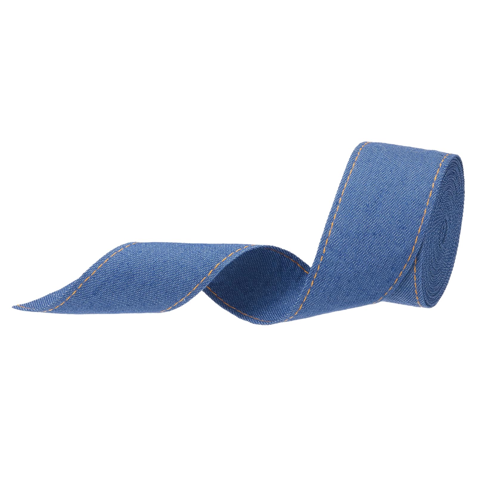 QUARKZMAN 10mm Denim Stoffen Banden Donkerblauw 5 Meter - Voor Naaien, Decoratie & Haarstrikken