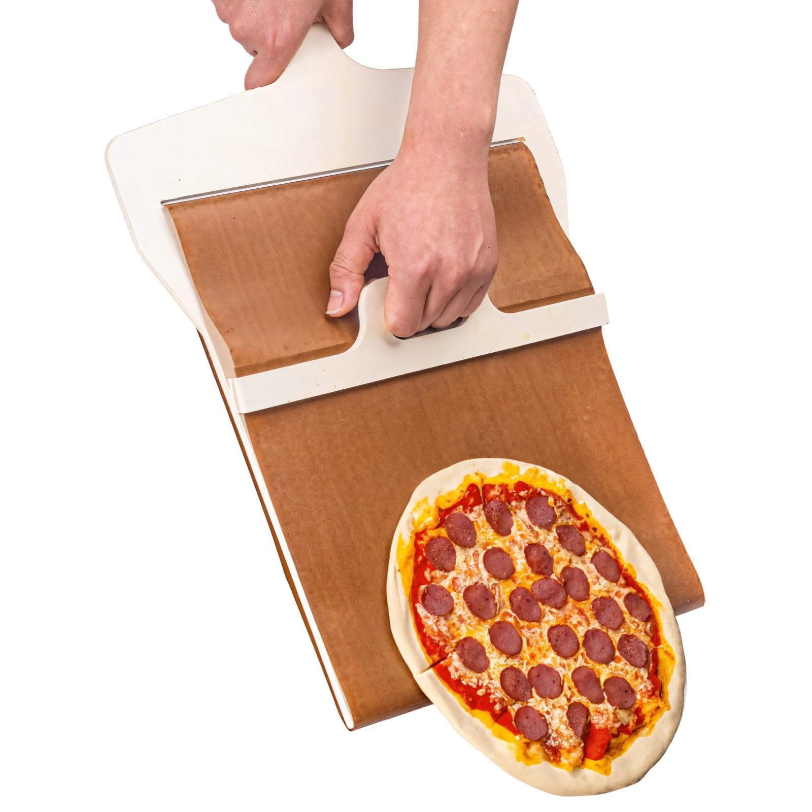 Sliding Pizza Peel, Wooden Board 20.5 X 11.8 in, for Easy Transfer of Pizzas at Home Or Restaurant