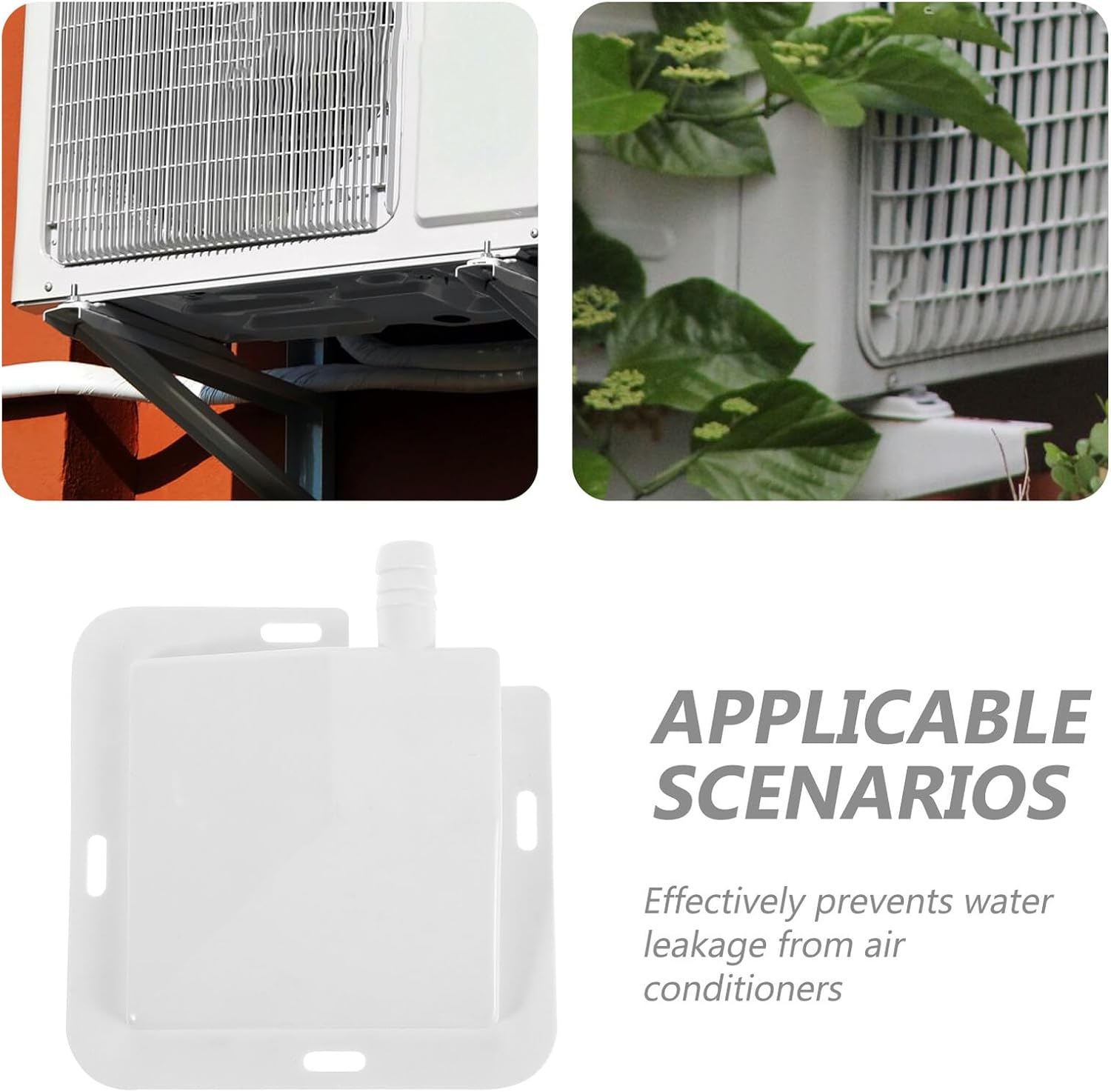 Air Conditioner Drain Pan Water Catcher Condensate Tray Plastic Drip Catcher Ac Water Tray for Air Conditioning Accessories Protecting Floors