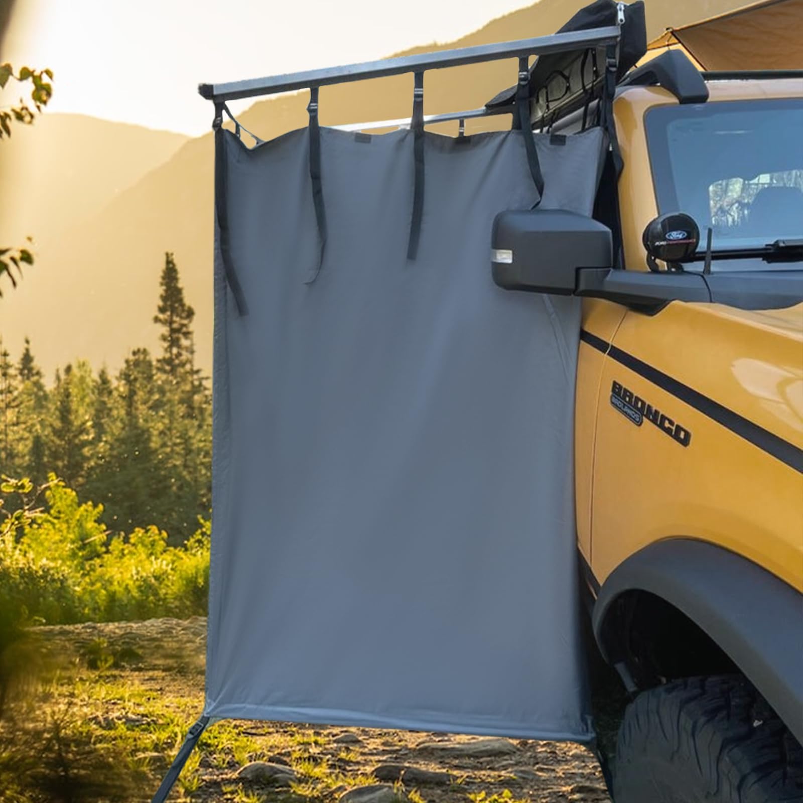 BroaddictCar Side Shower Room Fit for Ford Bronco 2021-2024 with Roof Rack