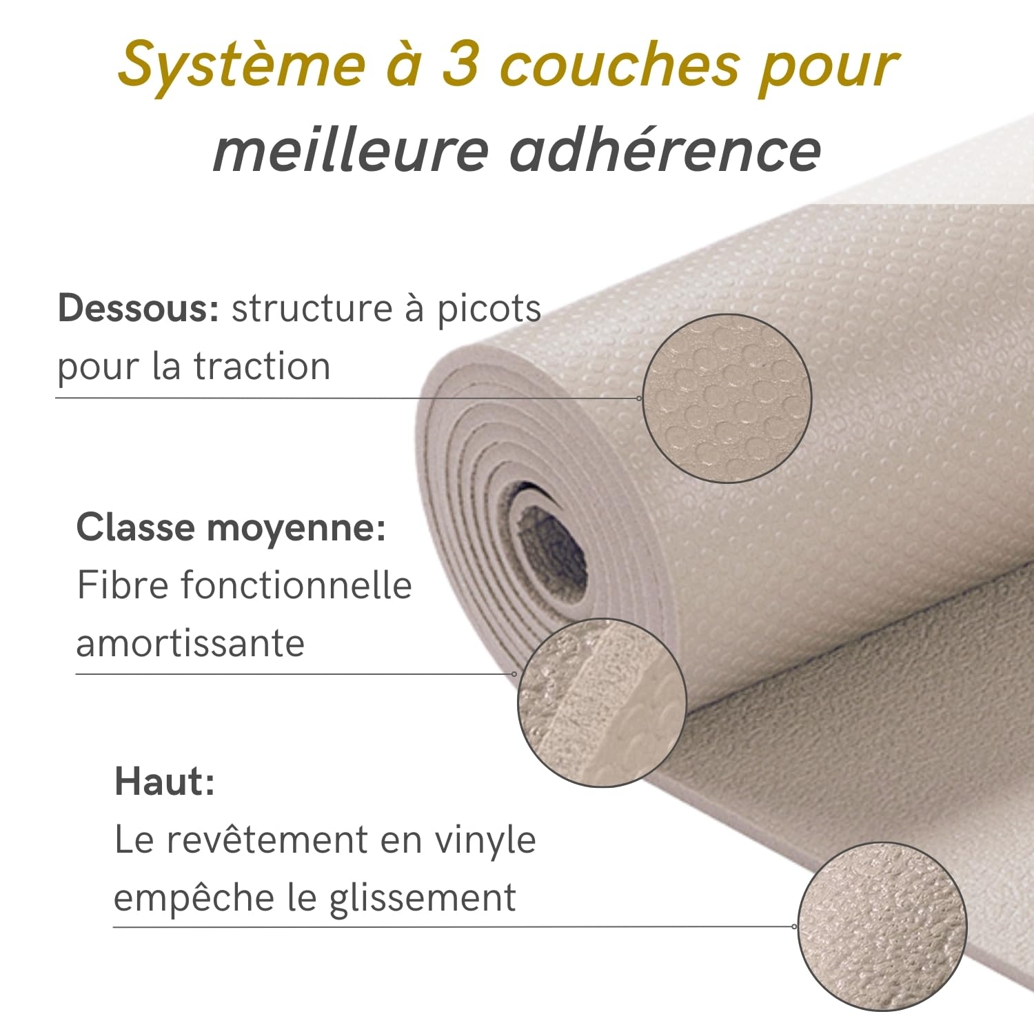 LOTUSCRAFTS Tapis de yoga de haute qualité, modèle Mudra Pro, fabriqué en Allemagne, certifié OEKO TEX®, parfait pour le yoga ou le Pilates