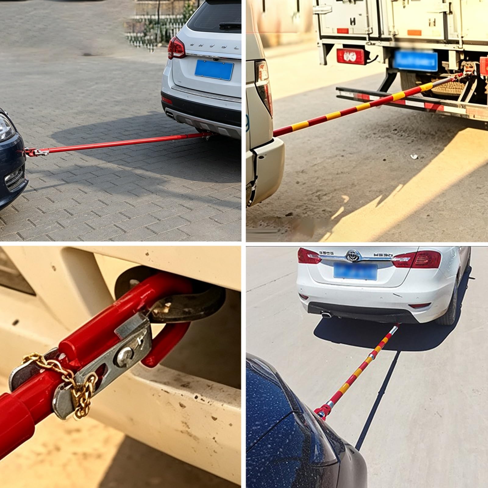 Drążek Holowniczy Zestaw Belek Holowniczych do Przyczepy o Udźwigu 3-50T | Uniwersalny, Antykolizyjny, Dzielony Hak Holowniczy do Pojazdów/ Samochodów/ Kamperów/ Przyczep Kempingowych(5T)