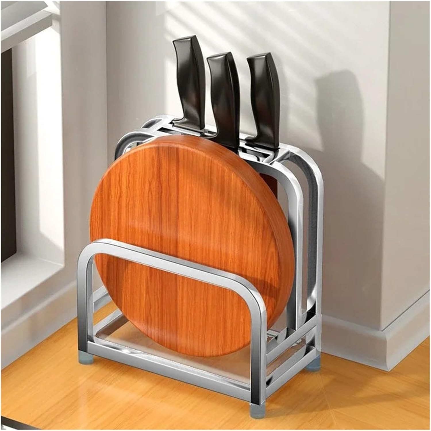 A Kitchen Knife Rack And Cutting Board Integrated Storage For Placing Boards And Knives(A(30cm))
