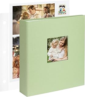 8.5x11 Inch Large 3 Ring DIY Scrapbook Photo Album with 30 Plastic Sleev...