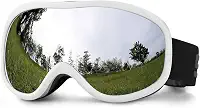 SPOSUNE Óculos de esqui sobre óculos com lentes duplas, óculos de neve anti-embaciamento anti-UV para homens mulheres jovens esqui snowmobile