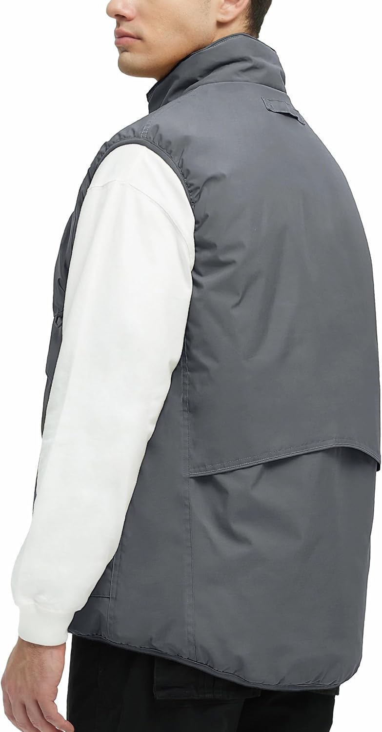 Men's Outerwear Vests Winter Vest Warm Water-Resistant Fleece Lined Mock-Neck Casual Outdoor Sleeveless Jacket - Image 5