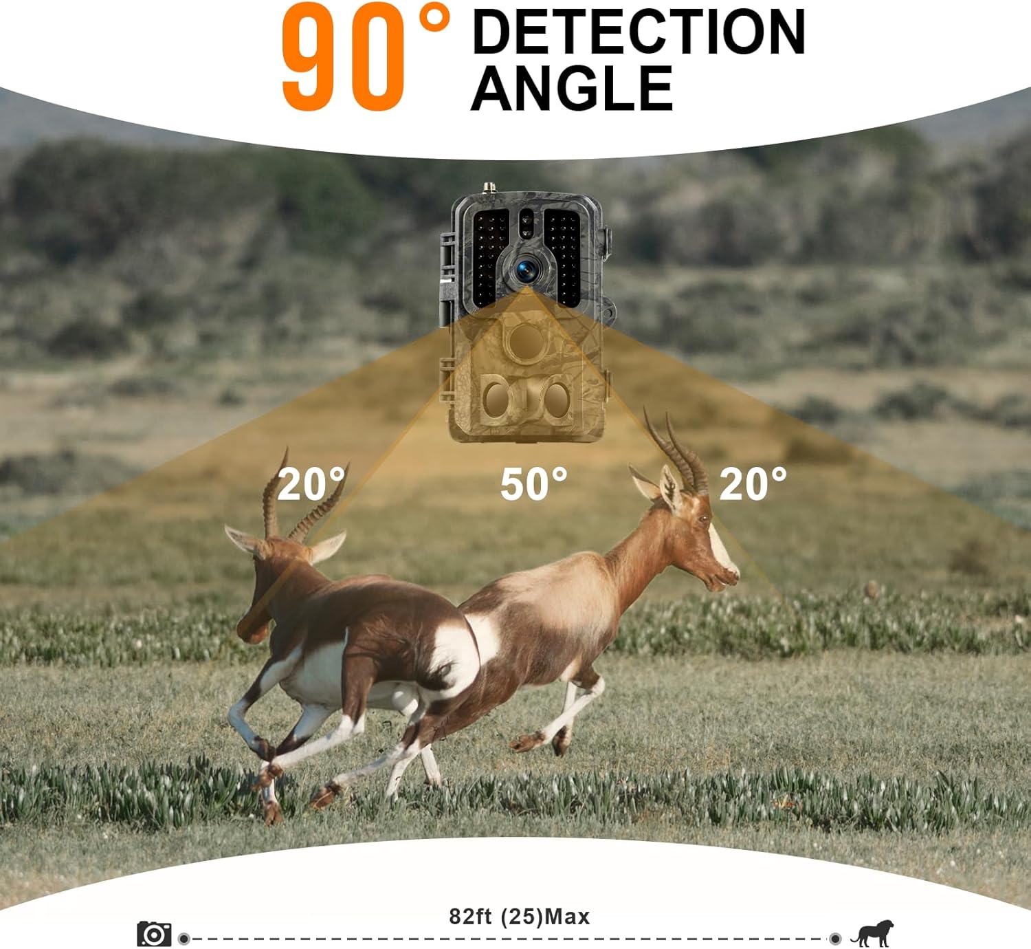 Trail Camera 4K 48MP with Night Vision Motion Activated Waterproof, Game Camera with WiFi Bluetooth, 0.1s Trigger, IR Night Vision 82ft, Outdoor Wildlife Cam with 8 Batteries 32GB SD Card