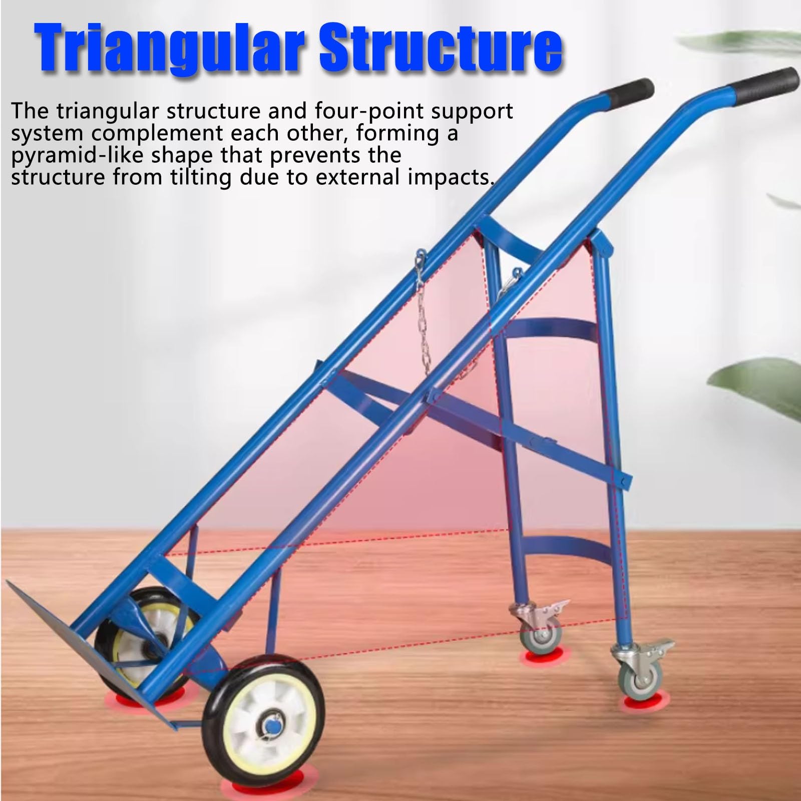 Genérico Soporte móvil Plegable para bombonas de Gas para Almacenamiento/Transporte, Carro para bombonas de oxígeno para hospitales/Laboratorios/escuelas, Carro de Mano Independiente para c