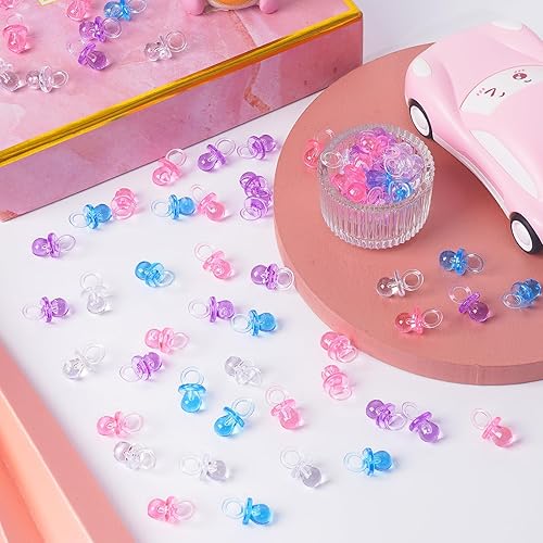 Miniatura 5 de 200 chupetes de plástico para baby shower, de 0.86 pulgadas, para baby shower, baby shower, espectáculo de género, decoración de fiesta, regalo de