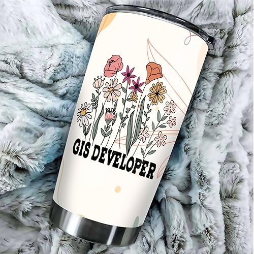 Miniatura 3 de MEDROC Sometimes You Forget You're Awesome GIS Developer - Vaso de acero inoxidable de 20 onzas, regalos de oficina, mujeres, hombres, compañeros de
