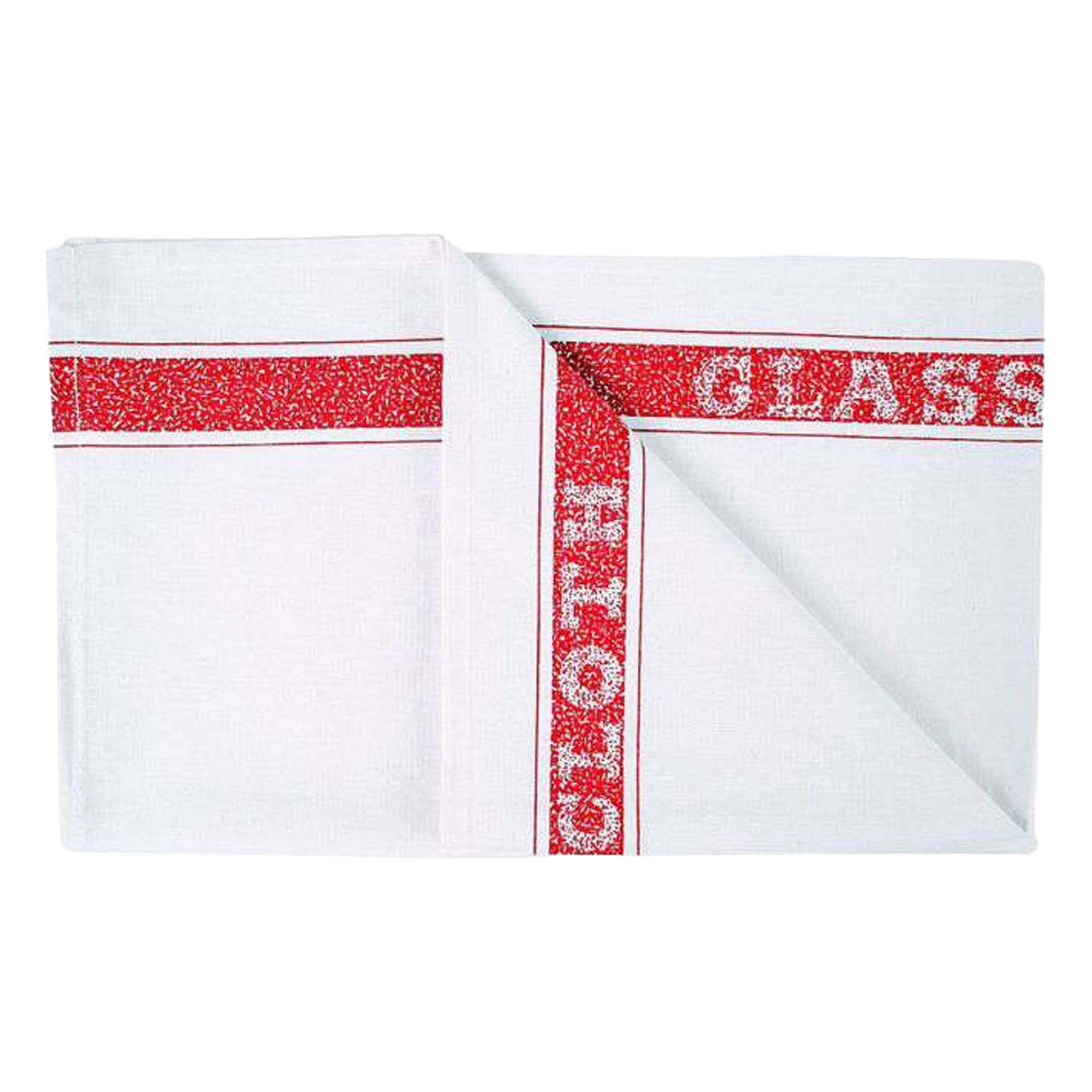 Tibard Glass Cloth (Pack Of 10) (Red)
