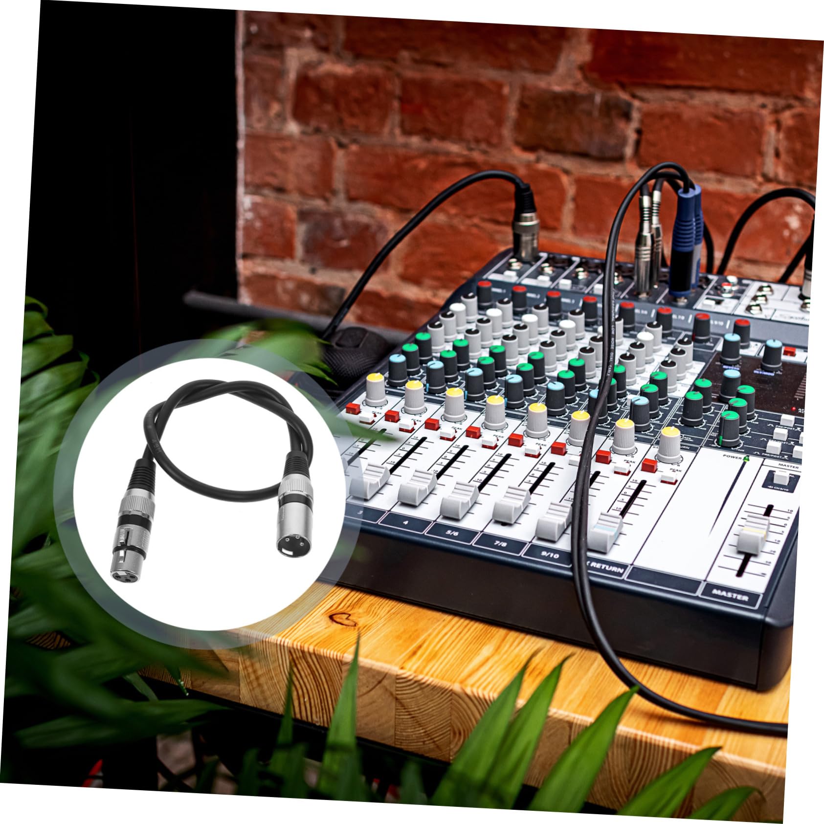 Microfono 6 Pezzi Cavo Maschio a Femmina 3 Pin Xlr 0,5m in Rame senza Ossigeno Robusto e Portatile per Sistemi Audio Ktv
