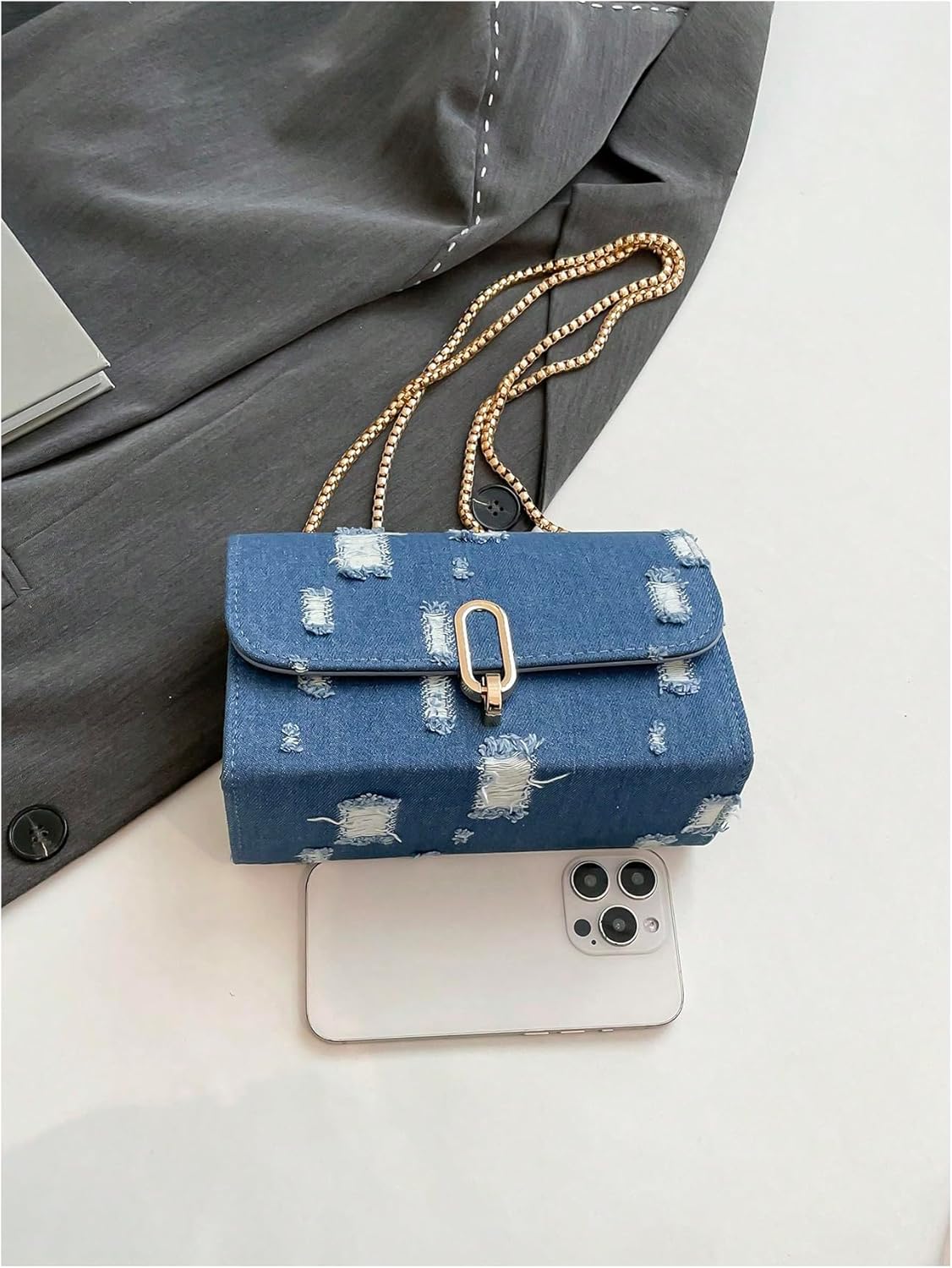 QWINEE Women's Leopard Purse Cheetah Print Purses Y2k Evening Chain Shoulder Bag Clutch - Image 3