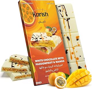 Karish White Chocolate with Passionfruit & Mango 190g