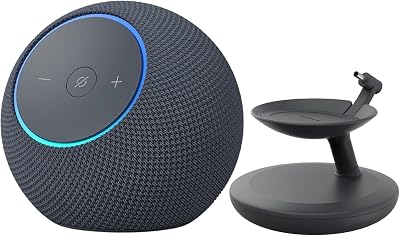 Amazon Echo Dot Max (neueste Generation), Alexa-Lautsprecher mit raumfüllendem Klang und integriertem Smart-Home-Hub + Ständer mit USB-C-Ladeanschlüssen