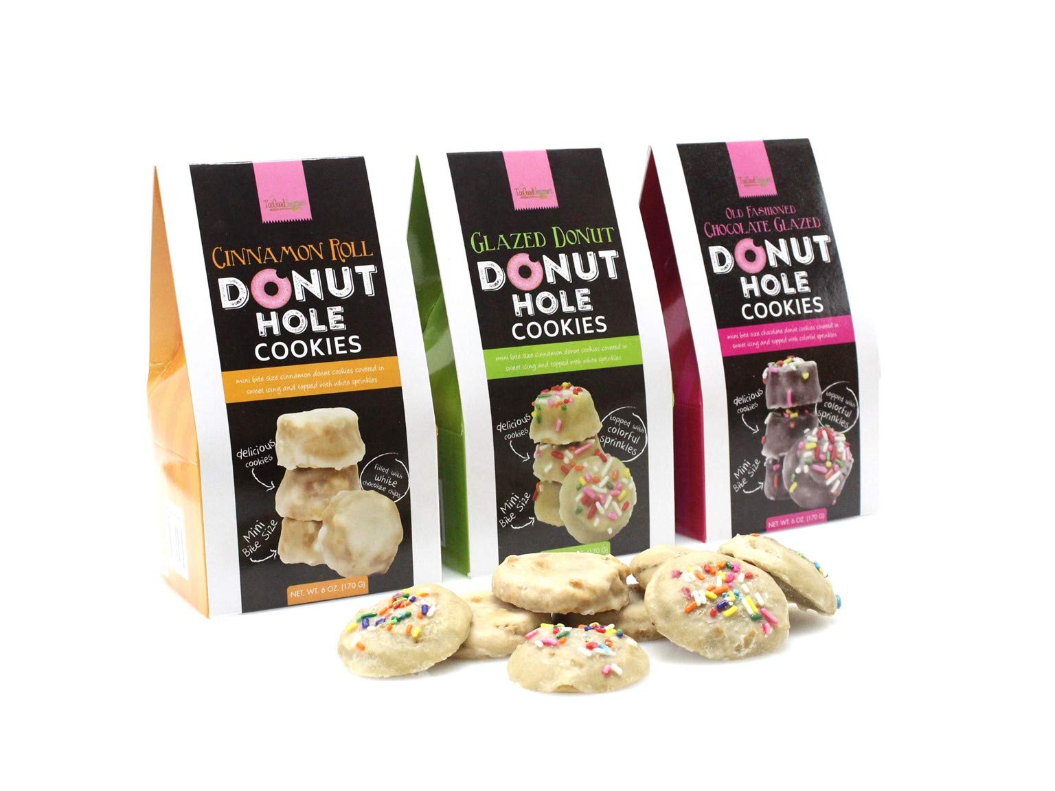 Buy Too Good Gourmet Donut Hole Cookies in 3 Irresistible Flavors, Glazed Old Fashioned Donut