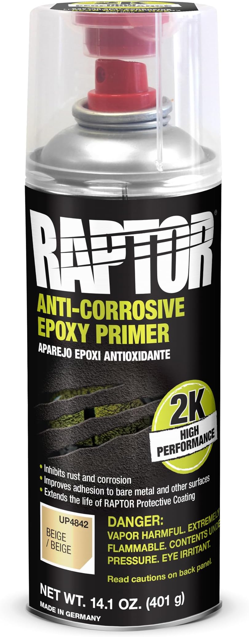 UPol U-POL Raptor 2K Anti-Corrosive Epoxy Primer Beige Aerosol 450ml